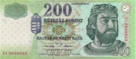 2002. 200Ft "FC 0000022" T:I