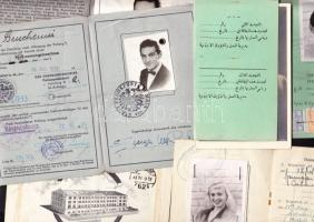 cca 1930-1950 kb 30 darabos külföldi okmány hagyaték tétel érdekes régi igazolványokkal / Collection of foreign documents and id-s. about 30 pcs.