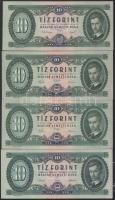 1949-1962. 10Ft (4x) klf évszámokkal! T:I,I-