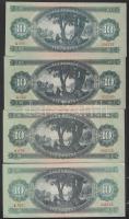 1949-1962. 10Ft (4x) klf évszámokkal! T:I,I-
