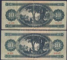 1957. 10Ft (2x) T:III