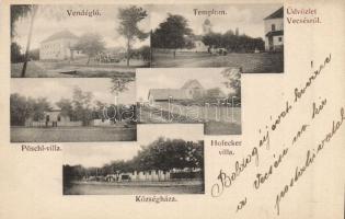 1899 Vecsés a Pöschl- és a Hofecker-villákkal (levágott / cut)