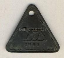 1933. Pest-Pilis-Solt-Kiskun Vármegye kutyabárca T:2