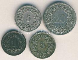 Svájc 1897B. 20R + 1906. 5R + 1907. 5R + 1914. 1R T:2,2-,3 ph