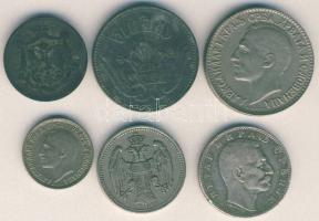 Szerbia 1912. 20P + 1D Ag + 1920. 10P + 1925. 50P + 2D + 1943. 10D T:2,3 ph
