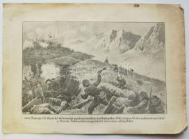 1918  I. világháborús rohamot ábrázoló nyomat 25x34cm