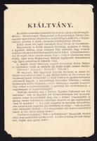 1940 Kiáltvány-röplap, falragasz az erdélyi bevonulás alkalmával