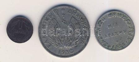 Görögország 1869BB 1L + 1926. 2Dr + 1930. 5Dr T:2,3