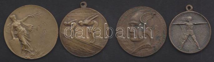 1930-37. 4db Br díjérem: síelés (szign.:Huguenin), úszás (szign.:Ludvig)+ "Pénzintézeti-Sportegyletek-Ligája" + "1936/37 Tanév" szign.:Füsti Ötvös T:2