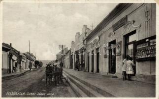 Felsőgalla Szent János utca Várady Lajos fodrászüzletével (EB)