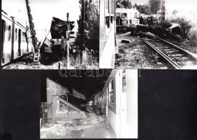 6 db klf fotó régi BKV balesetekről