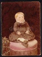 cca 1880 Gondy és egey színezett keményhátú fotó / colored cabinet photo 10x14 cm