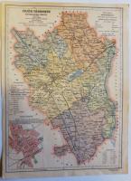 cca 1900 Fejér vármegye térképe. Hajtatlan 28x38 cm