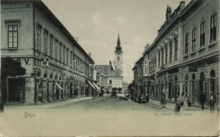 Baja Báró Eötvös József utca Sternfeld Vilmos árucsarnokával (EB)