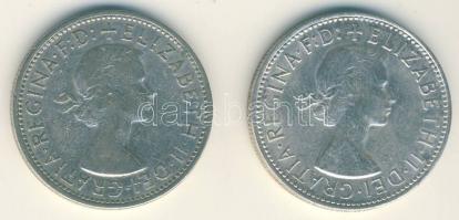 Ausztrália 1960-63. 1Fl Ag (2x) T:2,2-