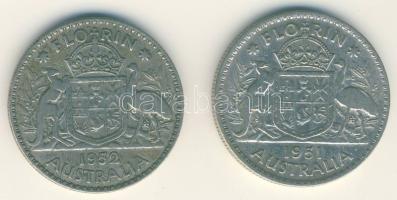 Ausztrália 1951-52. 1Fl Ag (2x) T:3+ ph.