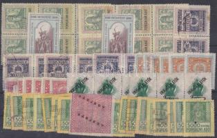 Kb 170 db háború előtti magyar okmánybélyeg + 2 levélzáró 2 berakólapokon