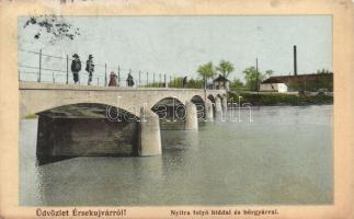 Érsekújvár Nyitra bridge with leather factory