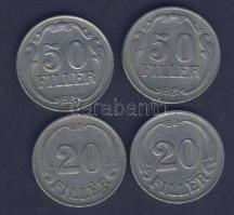 1926. 20f + 1938. 20f + 50f + 1940. 50f T:2-