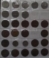 Nagy-Britannia Kis gyűjtemény tétel: 1927-54. 1 farthing (16x) mind klf + 1863-1967. 1/2P (42x) mind...