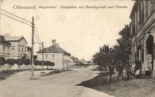 Felsőőr (Oberwarth) main square with post office (EK)