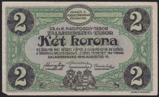 Zalaegerszeg/hadifogolytábor 1916. 2K számozott T:III+ (3 kis szakadás)
