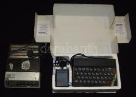 Sinclair ZX-Spektrum számítógép adapterrel, eredeti dobozában + magnó. Működőképes! / Sinclair ZX-Spektrum computer with mc-player. Works!
