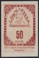 DN. Budapest Löwy Gyula 50f szükségpénz bélyegzéssel T:I-