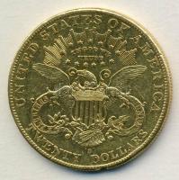 USA 1907S. 20$ Au "Liberty" 33,326g T:3+/2- k. (peremén próbázási nyom)