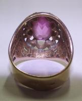 8 K orosz fémjelzésű régi női aranygyűrű kővel 10,71g / Old russian female gold ring 10,71g