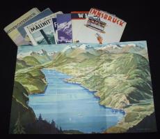 15 db háború előtti osztrák idegenforgalmi nyomtatvány / 15 Austrian tourist guides