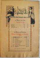 1911 A dresdeni Ratskeller étterem étlapja + melléklet