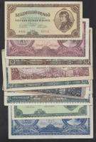 1945-46. Kis inflációs pengő tétel: 500P-10.000BP összesen 12db különböző címletű bankjegy T:II,III(hajtatlanok is!)