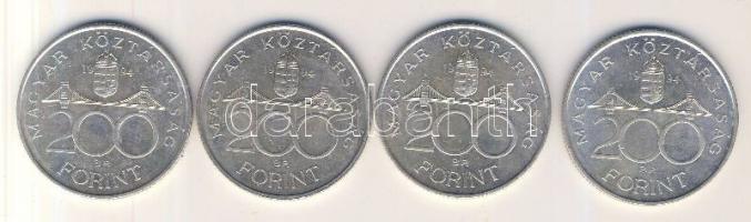 1994. 200Ft Ag (4x) "Deák" T:2