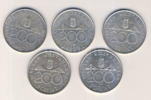 1994. 200Ft Ag (5x) "Deák" T:2