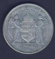 1930. 5P Ag "Horthy jobbra" T:3