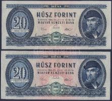 1969. 20Ft (2x) eltérő színárnyalatok T:I,I-