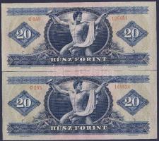 1969. 20Ft (2x) eltérő színárnyalatok T:I,I-