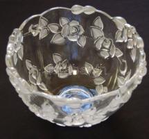 Waltherglass metszett üveg tál eredeti dobozában / Walherglass nice glass tray d: 25 cm