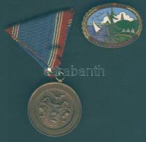 1960. "Sopron Természetbarát Találkozó" zománcozott kitűző + "Debreceni Akadémiai Athléta Club II.Díj" Br díjérem szalaggal T:2