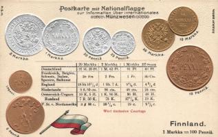 Set of Finnish coins Emb. litho