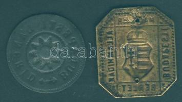 cca 1950. "BUDAPESTI MAGY. KIR. ÁLLAMHIDAK BÉRLET" + "Budapesti Lánchíd" hídbárc...