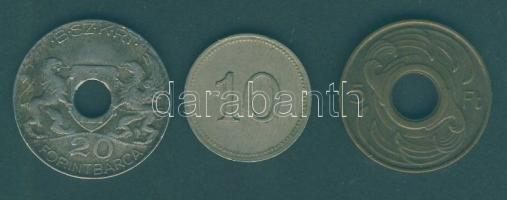 cca 1950 "A Magyar Királyi Államvasutak alkalmazottai fogyasztási szövetkezete" 10é bárcája T:2 + "BSZKRT" 5Ft + 20Ft közlekedési bárca T:2