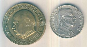 1982. "Budapesti Műszaki Egyetem - Zempléni Géza" Br emlékplakett T:2 + Csehszlovákia 1935. "Tomas G. Masaryk" Ag T:2 ph. 14,7g (d=32mm)