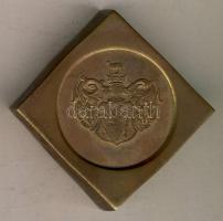 1990 Szeged Ipari Vásár, vastag bronz emlékplakett a város címerével, díszdobozban