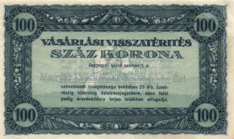 1920-as évek eleje 100K vásárlási visszatérítés (2x) két különféle cserkész felülbélyegzéssel T:II