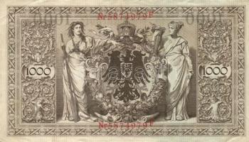 Német Birodalom / Császárság 1910. 1000M (8x) piros és zöld pecséttel T:II,III