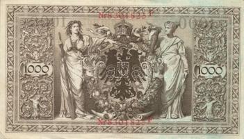 Német Birodalom / Császárság 1910. 1000M (8x) piros és zöld pecséttel T:II,III