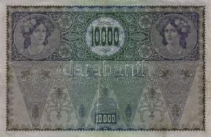 Ausztria/Osztrák-Magyar Bank 1918. 10.000K csak német nyelvű, vízszintes piros "Deutschösterrei...