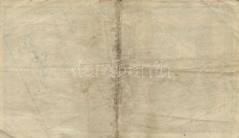 1918. 25K "sima" "3021"-as sorozatszám hamis fekete "Felülbélyegezte a magy...